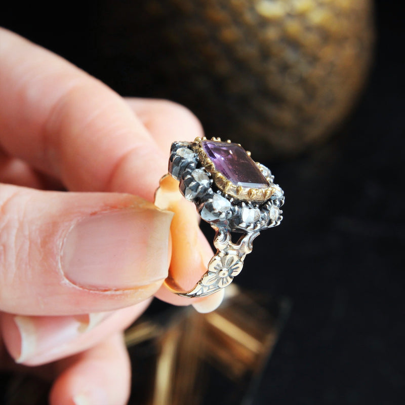 Kim's Georgian Diamond And Turquoise Engagement Ring – Selina King
